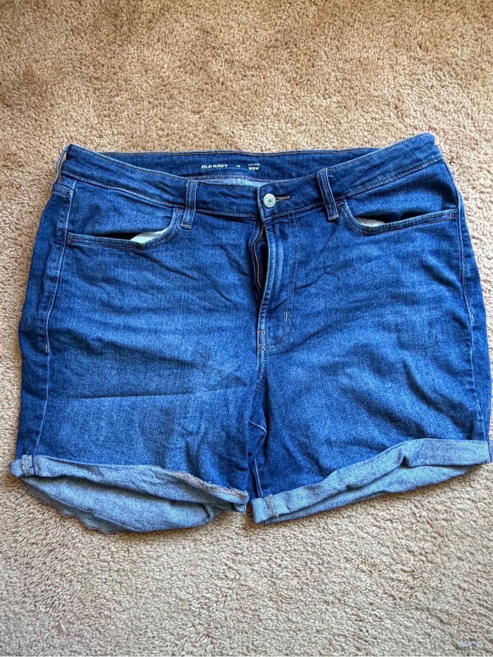 Old Navy Blue Rolled-Hem Denim Shorts